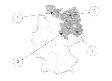 Abbildung zur Aufgabe 8. Welches Bundesland ist Mecklenburg-Vorpommern?