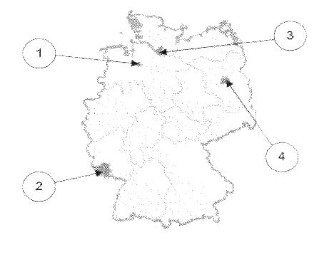 Abbildung zur Aufgabe 8. Welches Bundesland ist das Saarland?